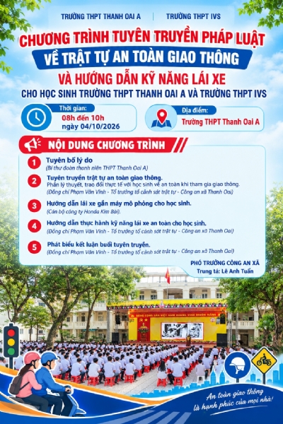 CHƯƠNG TRÌNH TUYÊN TRUYỀN PHÁP LUẬT VỀ TRẬT TỰ, AN TOÀN GIAO THÔNG VÀ HƯỚNG DẪN KỸ NĂNG LÁI XE